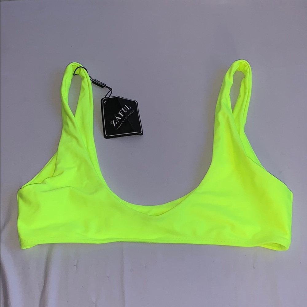 Neon Green Zaful Bikini Top .